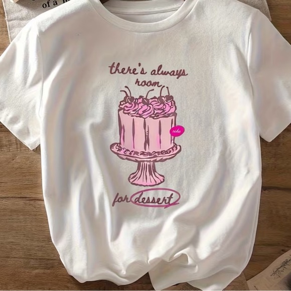 Tops - Cake Cotton Graphic Tee 🎂